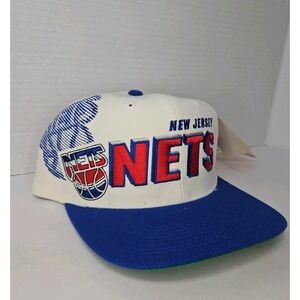 NWT New Jersey Nets Shadow Sports Specialties Snapback Hat Vintage 90s Rare